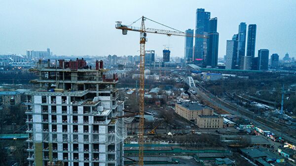 Строительство многоквартирного жилого дома в московском районе Фили. Строительство многоквартирного жилого дома в московском районе Фили.