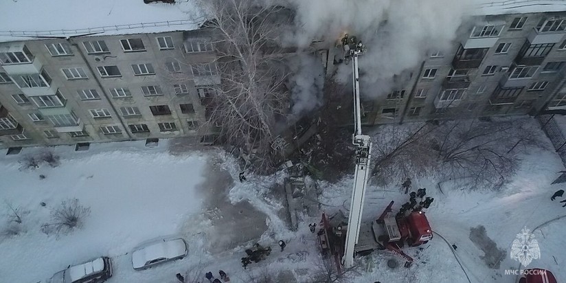 Взрыв газа в Новосибирске