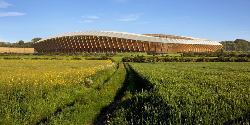 Деревянный стадион в графстве Глостершир