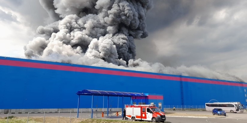 Пожар на складе Ozon в Истре