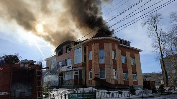 Пожар в Архангельске Пожар в Архангельске