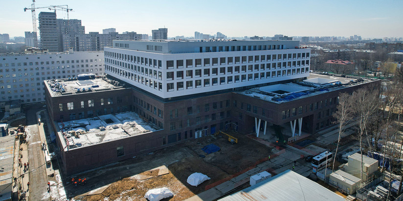 Строящийся комплекс Московского клинического научного центра имени А.С. Логинова
