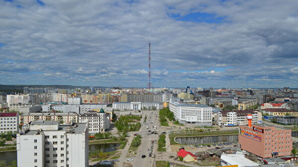 Вид на центральную часть города Якутска