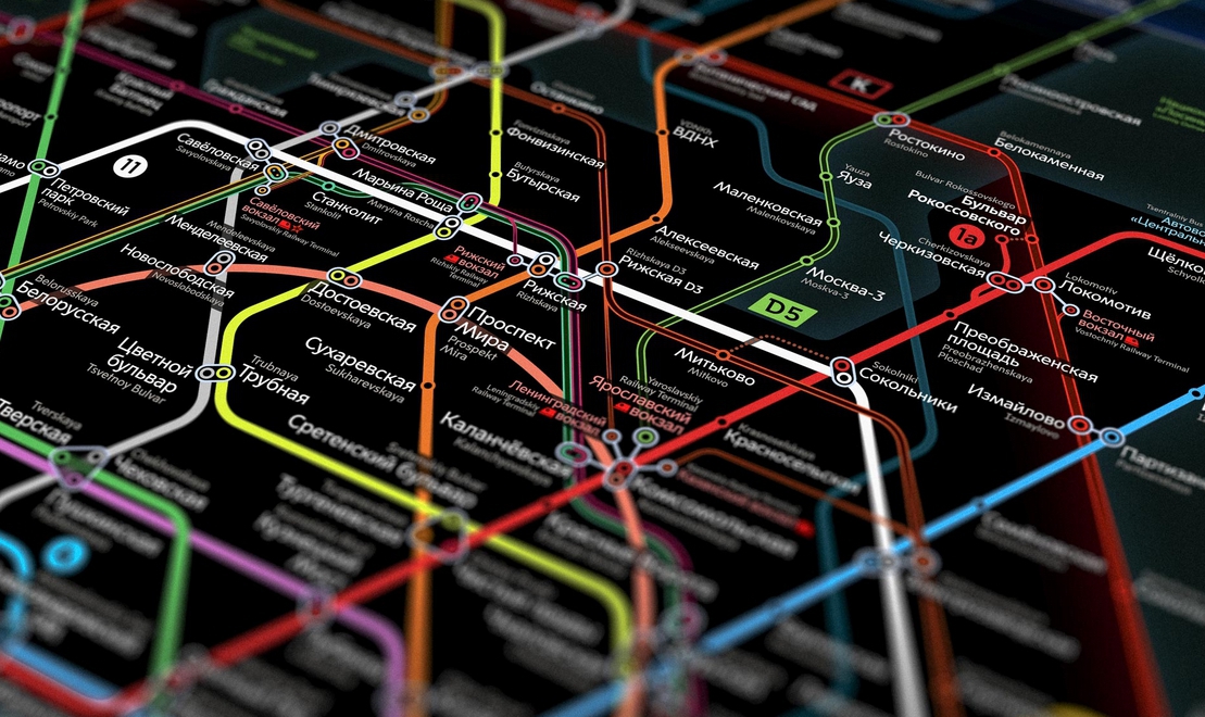 Дизайнеры показали схему Московского метро 2030 года