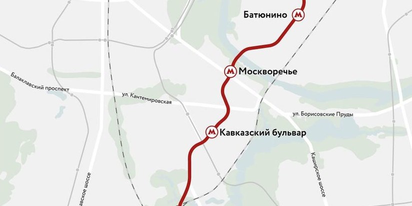 Трассировка бирюлевской линии метро