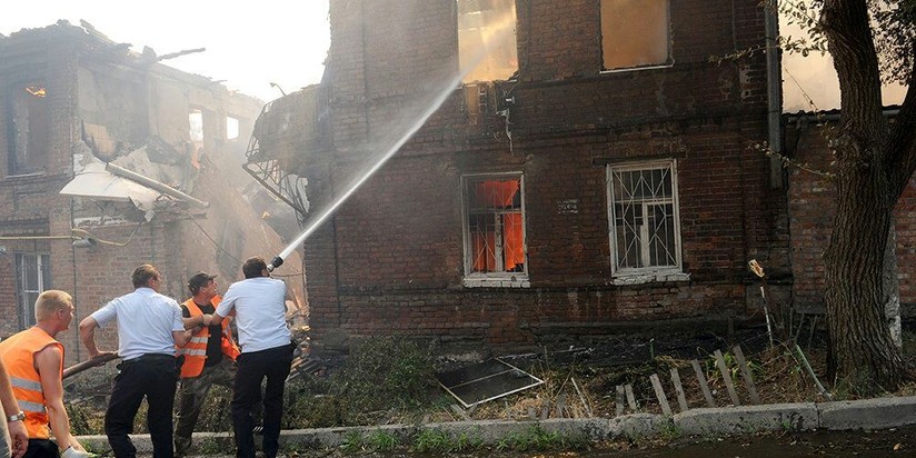 Ликвидация пожара в Ростове-на-Дону